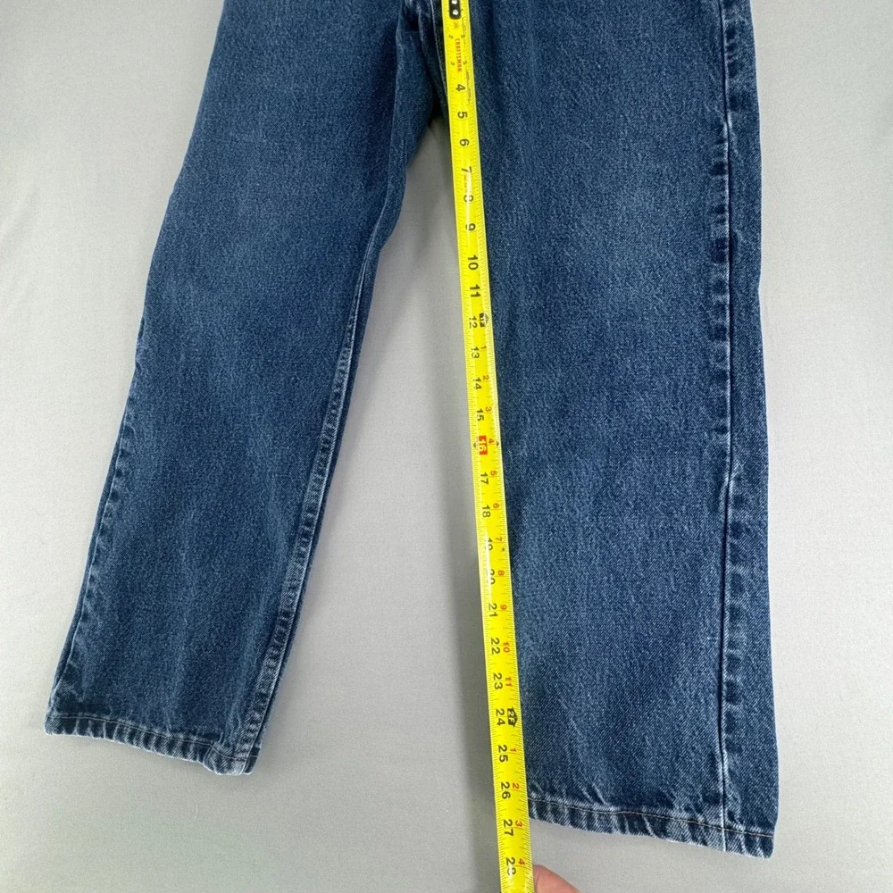 Wrangler Authentics Mens Straight Leg Jeans Dark Wash Blue 33x29 ZM100RD Cotton
